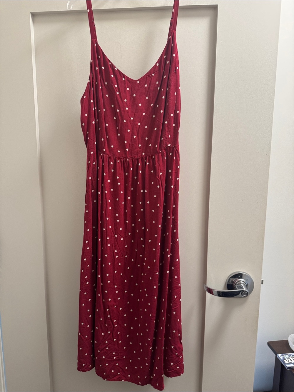 Old Navy Red Polka Dot Midi Dress